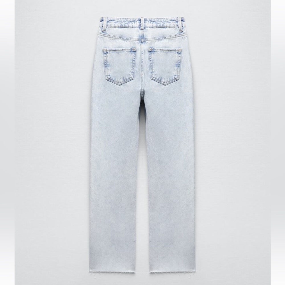 Zara high rise straight fit jeans